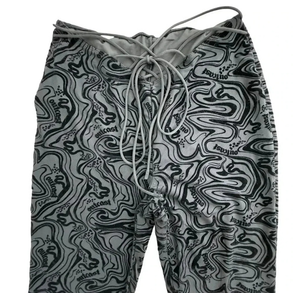 Outcast ASTRID PANT Velvet BLACK Fitted Flare, Size Large stretchy festival - Picture 5 of 13